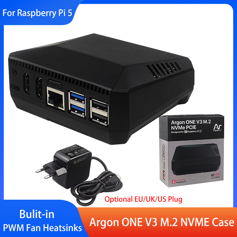 Turing Pi 2 - Carcasa Argon ONE V3 M.2 NVME,