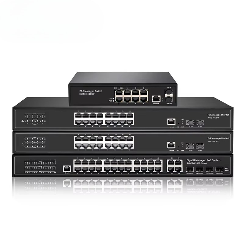 Managed Gigabit Poe Switch 8 Port 802.3At - Switch PoE de 8, 16, 24,